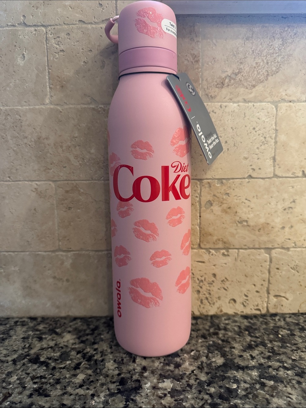 Diet Coke Pink Kiss Stainless Steel Water Bottle